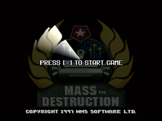 Mass Destruction title screen for Playstation